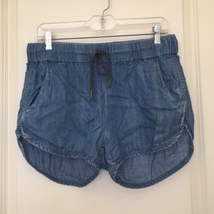 Gianni Bini Drawstring Denim Shorts